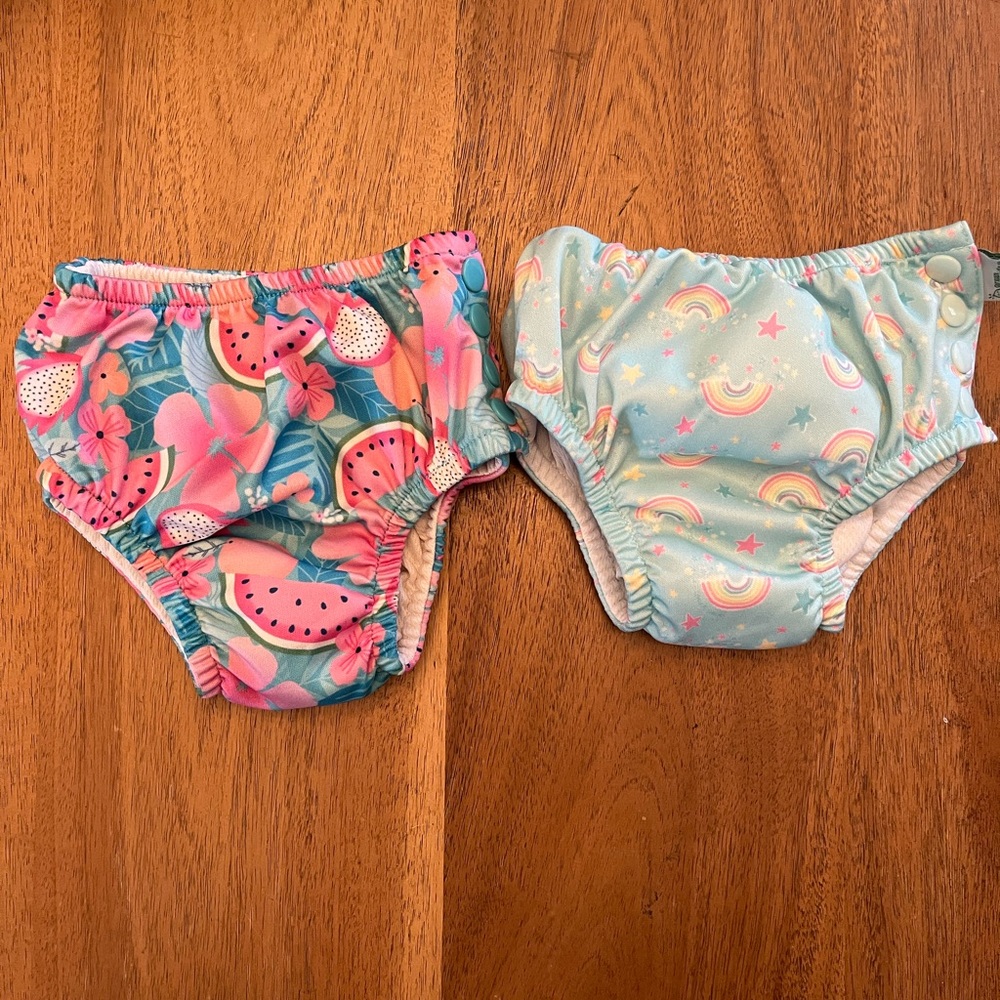 2 Green Sprouts Swim Diapers -6 mo